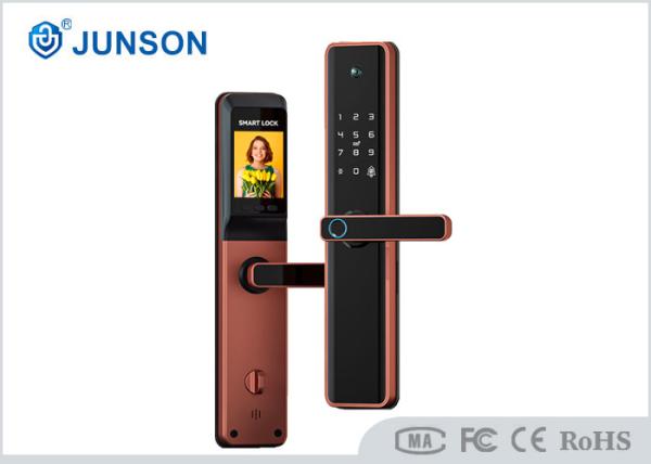 Cheap Tuya App Fingerprint Door Locks High Definition Visual Large Screen With Cat Eye for sale