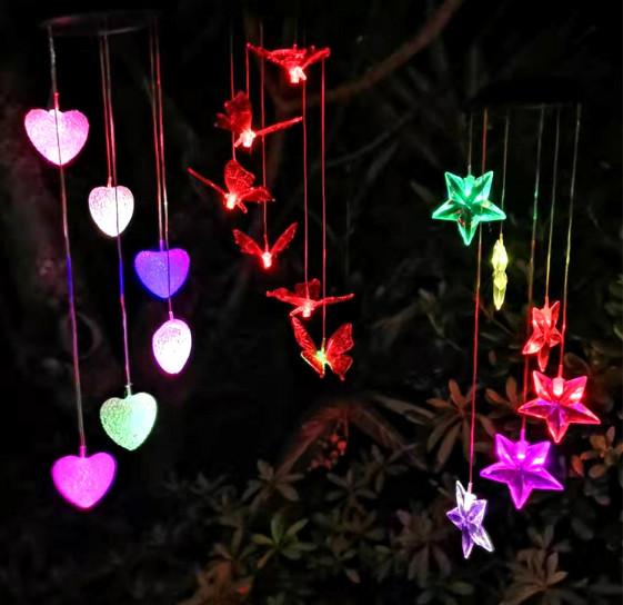Cheap 5w IP65 Butterfly Solar Wind Chime Lights for sale