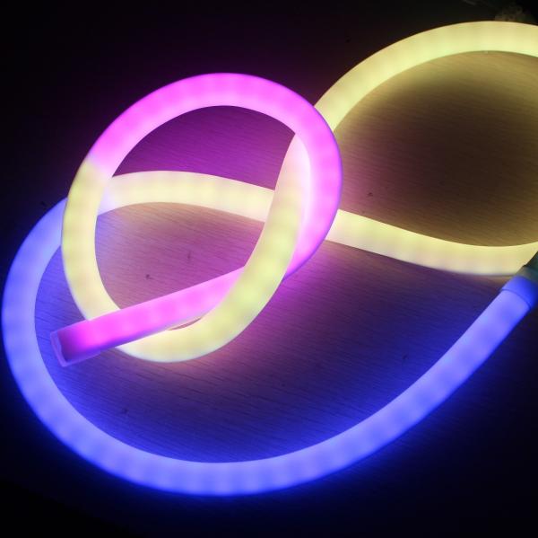 Cheap 360 degree pixel rgb led neon flex strips dmx color changing neonflex for sale