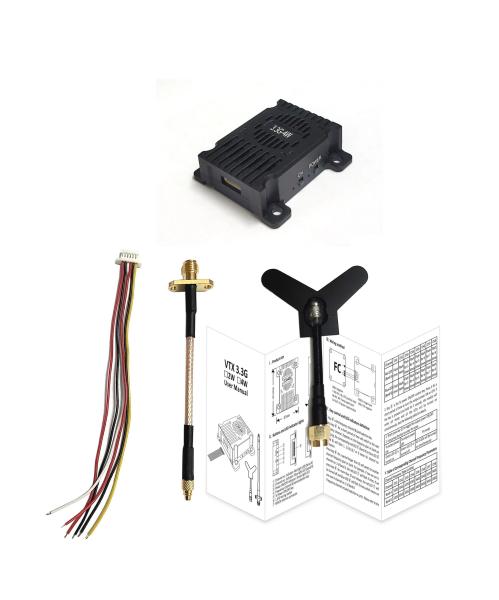 Cheap 3.3Ghz FPV VTX 4W Long Range Video Transmitter For Drone Video Link DC 12V-36V for sale
