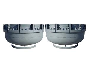 DN 1600 Plastic Pipe End Caps With A-Type Structure Fixture For Internal Hydrostatic Testing