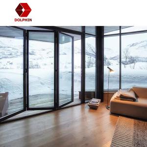 China Sound / Heat Insulation Aluminium Folding Door Mechanism External Bifold Aluminium Doors on sale