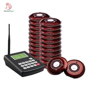 Best Restaurant top sales long range wireless queue call coaster pager system with transmitter keyboard wholesale
