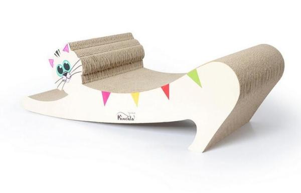 Cheap Various Size Corner Cat Scratcher Multi Founction Lovely Wave Shape SGS Approved for sale