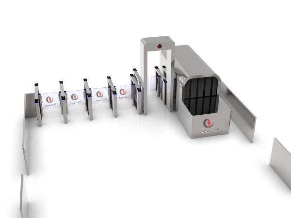 Cheap Zento Facial Recognition Turnstile Gate Swing Barrier Gate Fast Speed Pedestrian Access Control Card System for sale