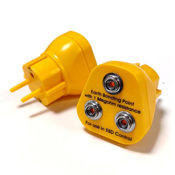 Cheap 1M Ohm Resistor Antistatic ESD Earth Bonding Plug Plastic for sale