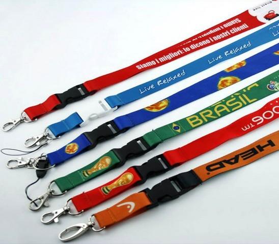 Cheap imprint custom polyester neck lanyard for sale