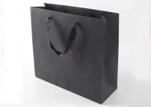 Best Luxury Style Printed Paper Shopping Bags Recyclable With Grosgrain Ribbon wholesale