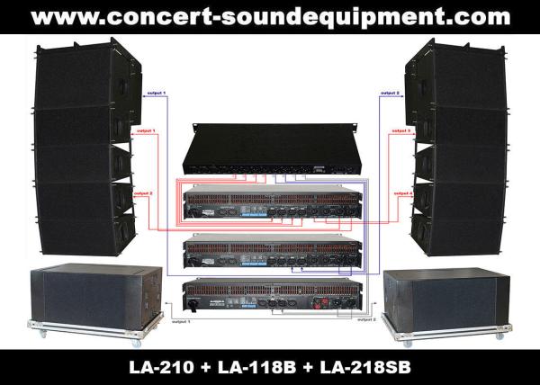 Cheap 480W Q1 Line Array Speaker System With Horn Loaded dual 18" Subwoofer for sale