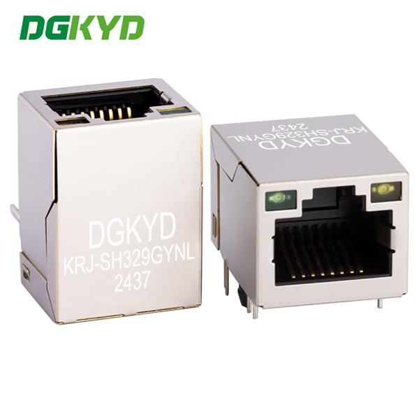 Cheap Shielded 1000BASE RJ45 Network Interface Gigabit RJ45 with Filter Network Port Socket  KRJ-SH329GYNL for sale