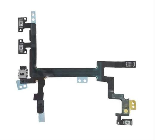 Cheap Mobile Phone Volume Power Button Flex Cable Spare for IPhone 5 Replacement Parts for sale