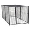 Suitable for indoor and outdoor black metal dog cage folding stainless steel pet cage for sale