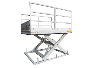 Customization M3-025130-D2K Loading Dock Table with Handrail and Loading Flap