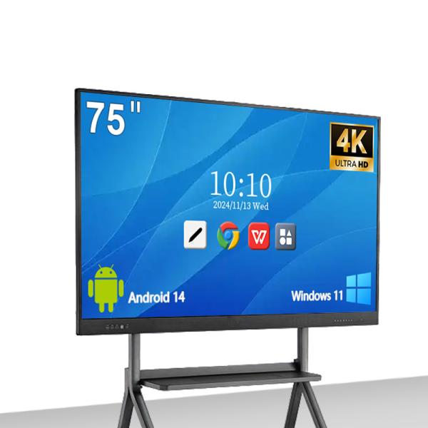 Cheap Touch Interactive Flat Panel 4K LCD Digital Interactive Touch Panel For Schools Teaching for sale