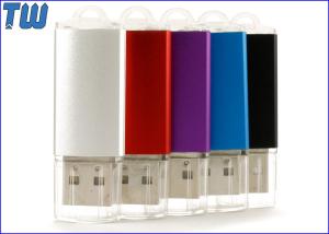 Best Delicate Metallic Transparent Cap and End Key Loop USB Flash Drive wholesale
