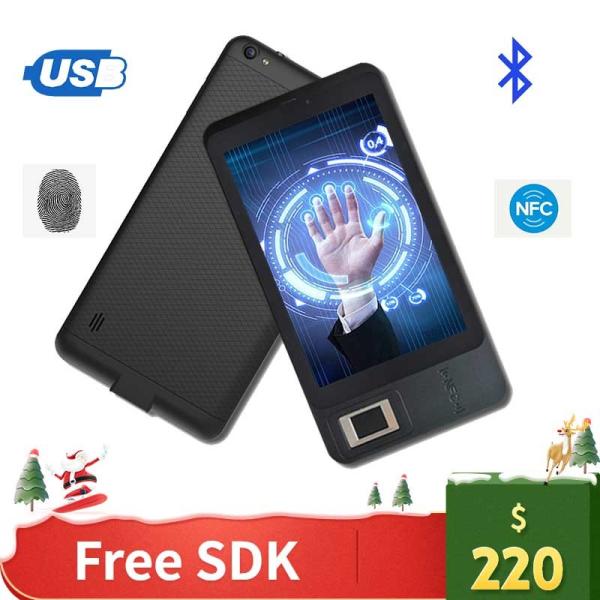 Cheap Cost effective 7 inch Android Mobile Wireless Biometric Device with Fingerprint Handheld Terminal for sale