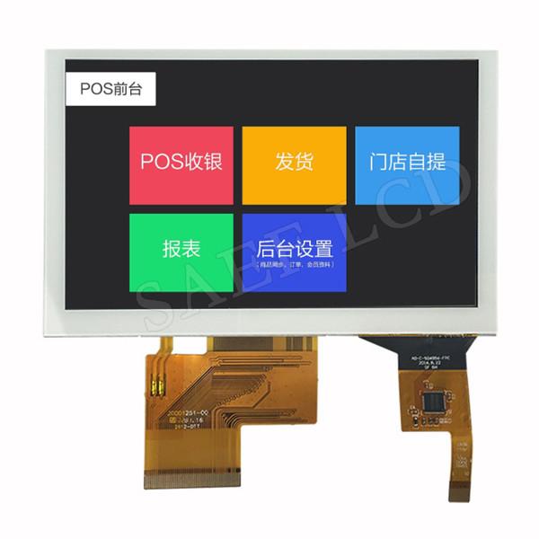 Cheap 5 Inch PCAP TFT Display 800*480 RGB Interface With Capacitive Touch Panel for automation control screen for sale