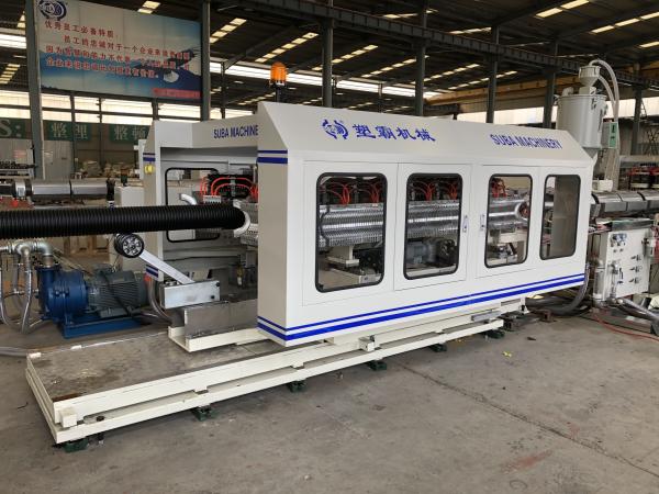 Cheap PLC Control Corrugated Drain Pipe Extrusion Machine For Plastic Water Drainage System for sale