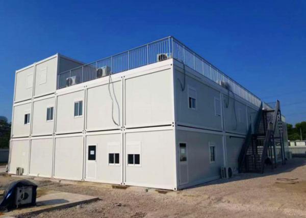 Cheap Three Layers Storage Container Houses , Cargo Storage Containers With Open Balcony for sale