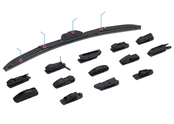 Cheap 12" 300mm Multifunctional Frameless Wiper Blade for sale