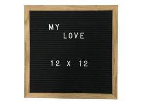 China 12 In Wooden DIY Felt Message Board Notice Changeable Letters For Quotes on sale