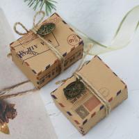 China Square Air Mail 260g Kraft Paper Food Container 8g Offset Printing for sale