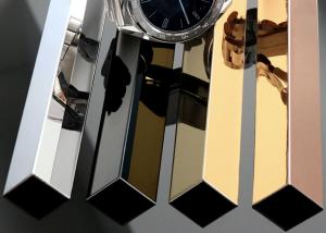 China Commercial Stainless Steel Wall Corner Guards 2x2 8K Mirror Effect on sale