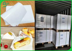 China 100gsm White Color Kraft Paper Roll PE Coated With Greaseproof on sale