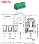 Green 5.08mm 300V 10A PA66 PCB Terminal Block Euro Type For Automatic Control
