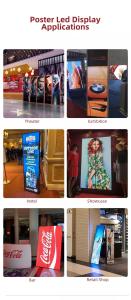 China 640X1920mm Smart LED Poster Display P2.5 Digital Signage LED Screen WiFi USB LAN Control on sale