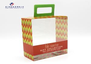 Top Handle Custom Plastic Box Packaging Clear Rigid PET Material Offset Printing