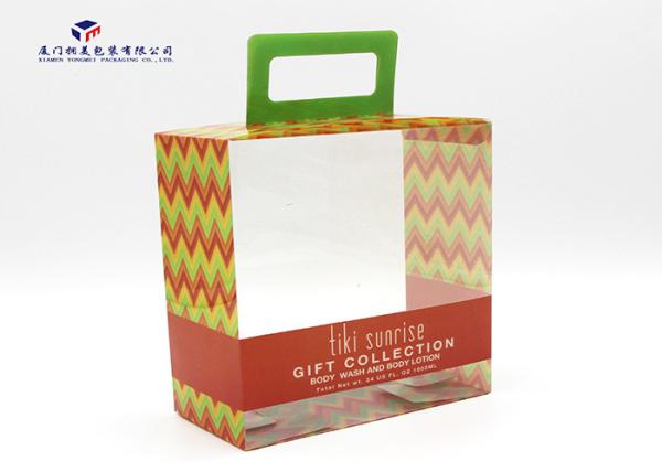 Cheap Top Handle Custom Plastic Box Packaging Clear Rigid PET Material Offset Printing for sale