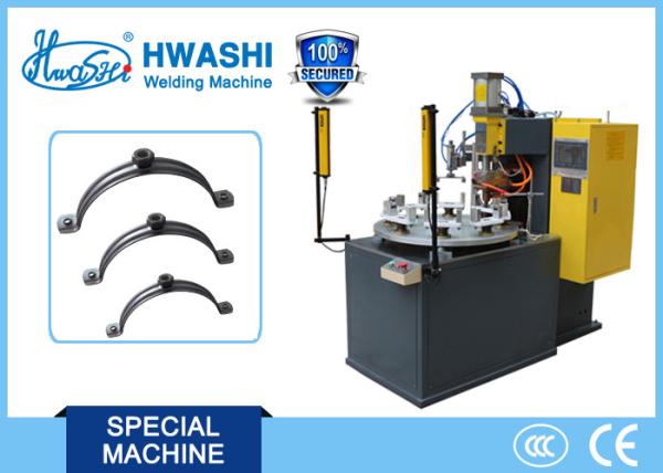 Cheap Pipe Clamp Nut Automatic Welding Machine With Rotary Table And Discharge Arm for sale