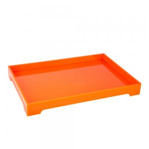 Best Custom orange  pmma acrylic decorative trays manufacturer for hotel supply wholesale