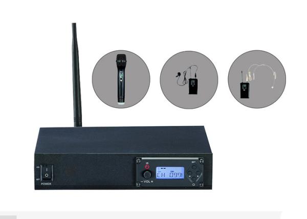 Cheap GLSPA Professional Wireless Microphone , Wireless Mic System 100dB Dynamic Range for sale