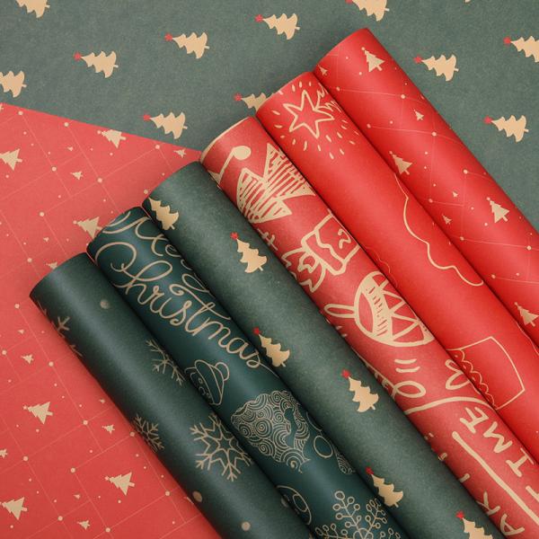 Cheap CMYK Compatible Gift Wrapping Paper With Matte Finish for sale