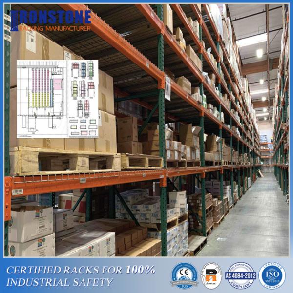 Cheap Roll-formed Teardrop Design Pallet Rack With Strict RMI Specifications for sale