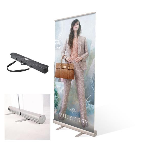 Cheap Stable Retractable Display Signs , Custom Printing Retractable Vertical Banner for sale