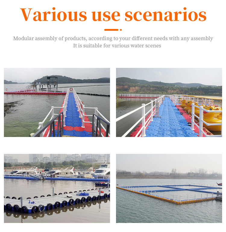 Plastic Durable Floating Dock Pontoon Modular Floating Platform Walking Docks