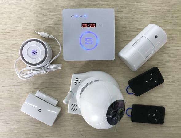 Cheap White Person Fire Wireless GSM Alarm System Home Security With RF Control for sale