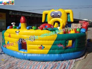 China Giant Fun City Games Inflatable Amusement Park 10Lx8Wx4H meter on sale