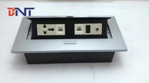 Best Hottest EU power pop up type office table electric socket box with usb wholesale