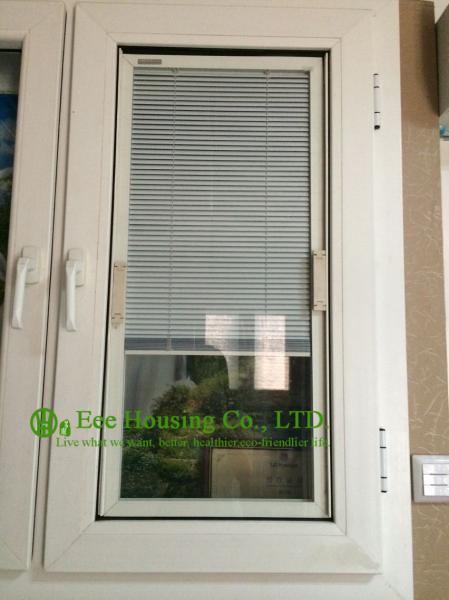 Cheap UPVC Shutter casement window For Residential Home,White Color Profile, Operable louvers for sale