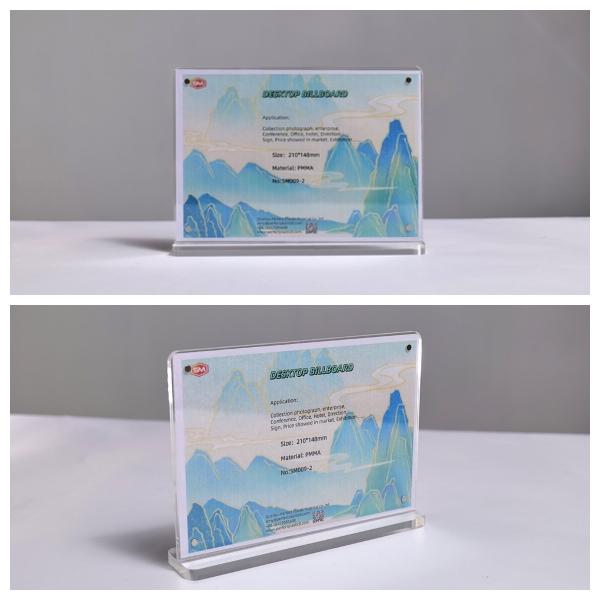 Cheap A4 A5 A6 Size T Shape Magnetic Acrylic Sign Holder Table Top Display for Office for sale