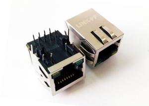 Right Angle Shielded RJSBE5381C1 8P8C Modular Jack With LEDs