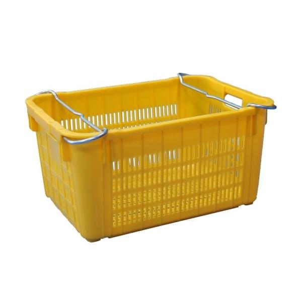 Cheap Convenient Handle Collapsible PP Fruit Vegetable Seafood Crates for Easy Storage for sale
