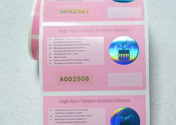 Cheap Warranty VOID Hot Stamping Custom Security Labels Full Colors Printing With Unique Serial Number for sale