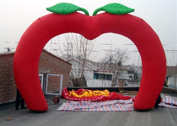 Cheap Custom New Design Welcome Gate Inflatable Arch, Inflatable Red Apple Archway for sale
