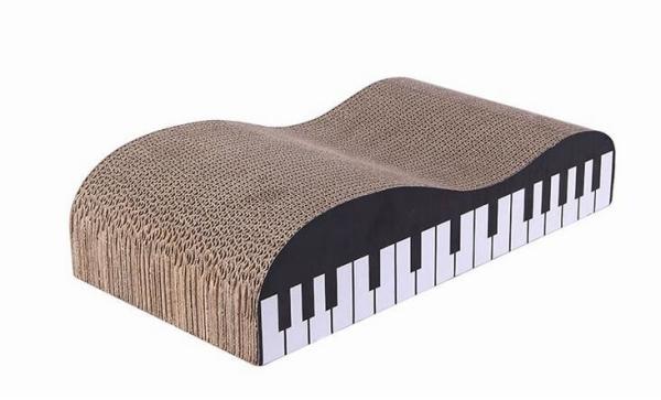 Cheap Subtle Curves Cat Scratching Mats , Cat Scratch Box Cardboard SGS Approved for sale