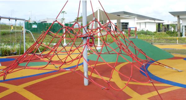 Cheap Triangle Large Playground Climbing Net Polyester Combination Rope SGS Certificated for sale